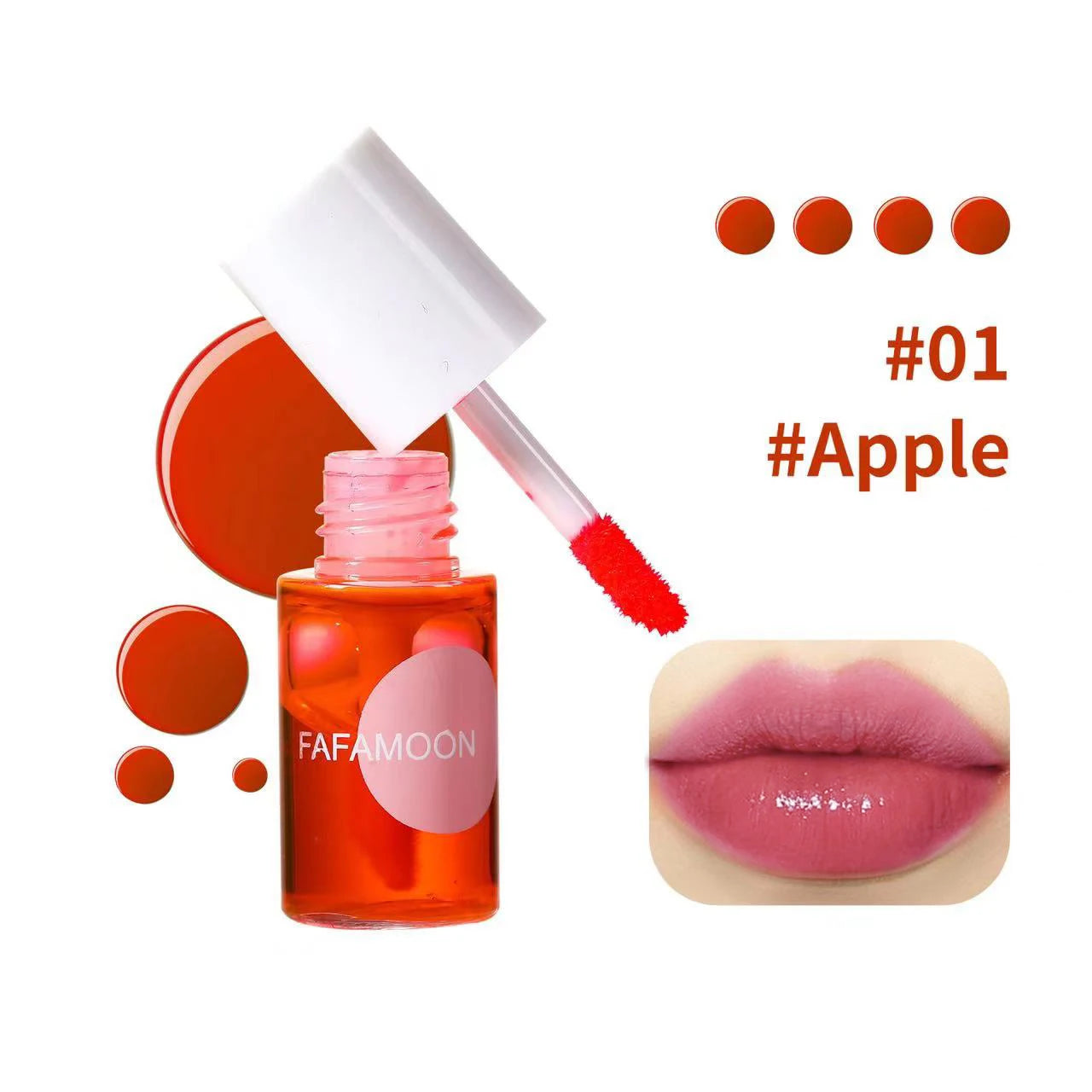 Fruity Lip Tint Water Gloss Tint, Moisturizing Waterproof Liquid Lipstick, Non-Stick, High Pigment, Long-Lasting Vibrant Colors