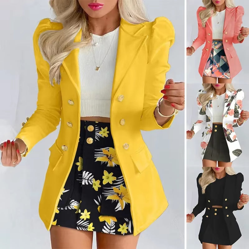 2025 Spring Autumn Women's Fashion Plaid Print Mini Dress Set - Elegant Casual 2-Piece Suit