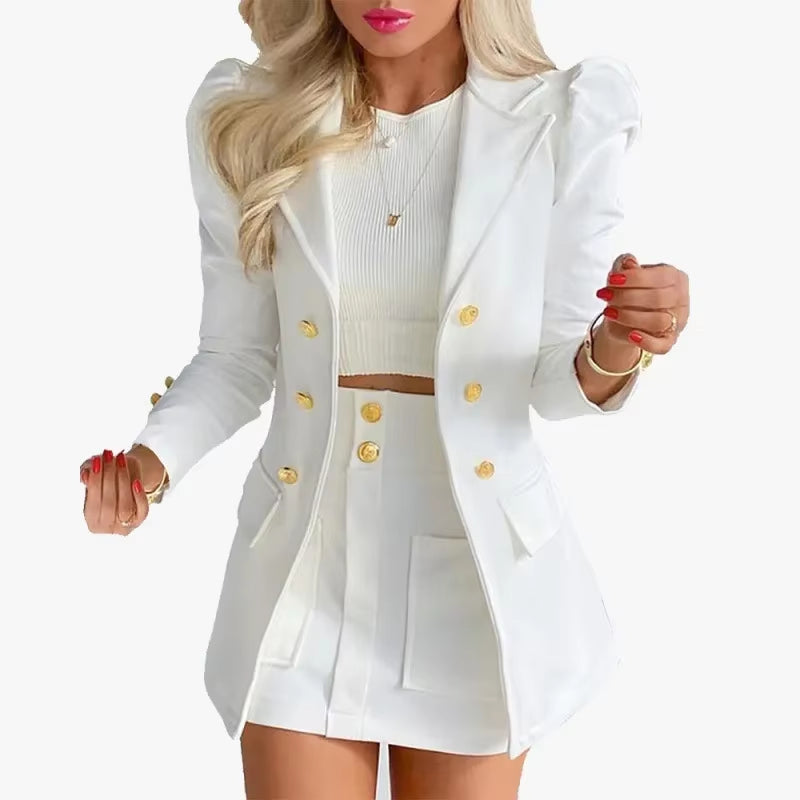 2025 Spring Autumn Women's Fashion Plaid Print Mini Dress Set - Elegant Casual 2-Piece Suit