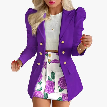 2025 Spring Autumn Women's Fashion Plaid Print Mini Dress Set - Elegant Casual 2-Piece Suit